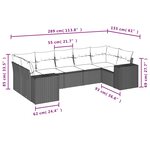 vidaXL Salon de jardin avec coussins 7 Pièces beige résine tressée