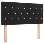 Lit Box Spring vidaXL avec matelas Noir Simple Velours