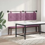 vidaXL Tête de lit suspendue Pourpre Velours