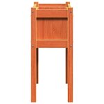 vidaXL Jardinières 2 Pièces avec pieds cire marron bois de pin massif