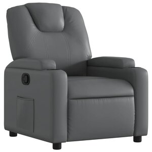 vidaXL Fauteuil inclinable gris similicuir