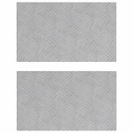 vidaXL Nez de marche Rectangulaire 2 Pièces Argenté 50 x 30 cm Aluminium