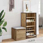 vidaXL Tiroir boîte chêne artisanal 40 5x40x40 cm bois d'ingénierie