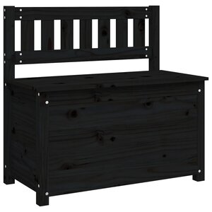 Banc banquette 80 x 41 x 77 cm bois de pin massif noir 02_0010584