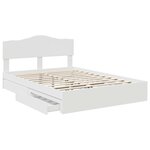 vidaXL Lit de Rangement Blanc 140 x 190 cm Bois d'ingénierie