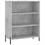 vidaXL Buffet haut Gris béton 69 5x34x180 cm Bois d'ingénierie