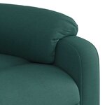 vidaXL Fauteuil inclinable Vert foncé Tissu