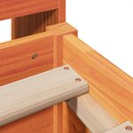 vidaXL Cadre de lit sans matelas cire marron 135x190cm bois pin massif