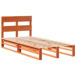 vidaXL Cadre de lit sans matelas cire marron 100x200cm bois pin massif