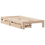 vidaXL Cadre de lit sans matelas 75x190 cm bois de pin massif