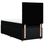 vidaXL Sommier à lattes de lit et matelas Noir 80x200 cm Tissu