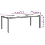 vidaXL Ensemble à manger d'extérieur 9Pièces coussins Résine tressée Gris