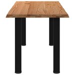 vidaXL Table à manger et bord naturel bois massif chêne rectangulaire