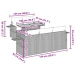 vidaXL Salon de jardin 6 Pièces avec coussins gris résine tressée