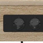 vidaXL Table de nuit avec station de chargement 2 Pièces Chêne sonoma