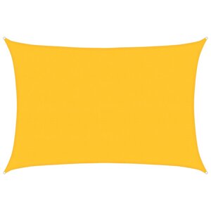 vidaXL Voile d'ombrage 160 g/m² rectangulaire jaune 5x7 m PEHD