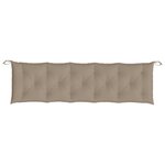 vidaXL Coussins de banc de jardin 2 Pièces taupe 180x50x7 cm tissu Oxford