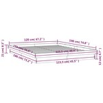 vidaXL Cadre de lit à LED cire marron 120x190 cm bois de pin massif