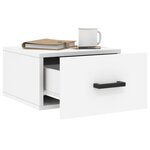 vidaXL Table de chevet murale blanc 35x35x20 cm