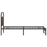 vidaXL Cadre de lit sans matelas 100x200 cm chêne marron