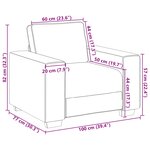 vidaXL Canapé Gris clair 100 x 80 x 82 cm tissu