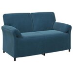 vidaXL Sofa 2 places Bleu 158 x 83 x 95 cm Velours