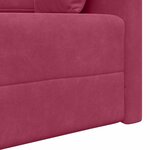 vidaXL Canapé-lit Bordeaux 213 x 76 x 77 cm Velours
