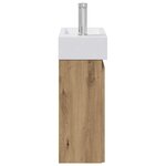 vidaXL Meuble de salle de bain avec robinet Chêne artisanal