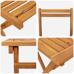 vidaXL Ensemble Bistro Pliable 5 Pièces en Bois Massif Acacia