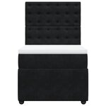 vidaXL Sommier à lattes de lit avec matelas Noir 100x200 cm Velours