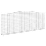 vidaXL Paniers à gabions arqués 20 Pièces 400x30x140/160 cm Fer galvanisé