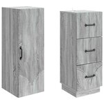 vidaXL Ensemble de Meubles 2 Pièces Sonoma gris 33 x 34 5 x 87 cm