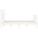 vidaXL Cadre de lit sans matelas blanc bois massif