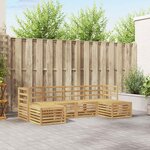 vidaXL Ensemble de canapés d'extérieur 6 pc Blanc Bois d'Acacia Massif