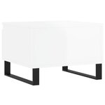 vidaXL Tables basses 2 Pièces blanc brillant 50x46x35cm bois d'ingénierie