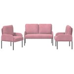 vidaXL Ensembles de canapés 3 Pièces Rose 115 x 56 x 80 cm Contreplaqué