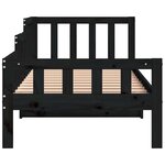 vidaXL Lit de jour sans matelas noir 80x200 cm bois de pin massif