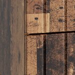 vidaXL Cabinet de chevet avec tiroir Bois ancien 43 x 34 5 x 49 5 cm