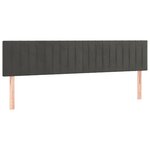 vidaXL Sommier à lattes de lit avec matelas LED Gris foncé 160x200 cm