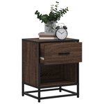 vidaXL Tables de chevet 2 Pièces chêne marron 40x31x50 cm bois ingénierie