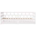 vidaXL Lit de jour et tiroirs sans matelas blanc 90x200 cm bois massif