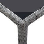 vidaXL Ensemble à manger d'extérieur 9 Pièces Résine tressée Gris