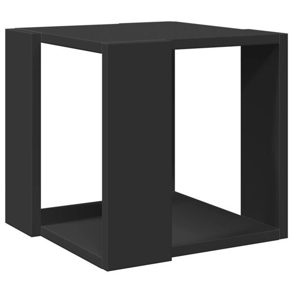 vidaXL Table basse noir 32x32x30 cm bois d'ingénierie