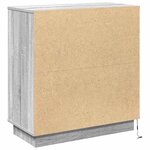 vidaXL Buffet avec LED Sonoma gris 71 x 34.5 x 75 cm Bois d'ingénierie