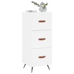 vidaXL Buffet blanc 34 5x34x90 cm bois d'ingénierie