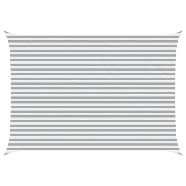 vidaXL Voile d'ombre Gris clair et blanc 3 5 x 5 m