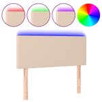 vidaXL Tête de lit à LED Cappuccino 80x5x78/88 cm Similicuir