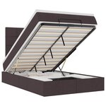 VidaXL Cadre de lit ottoman avec matelas marron foncé 120x190 cm tissu