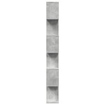 vidaXL Étagère séparatrice de pièce à 6 niveaux gris béton 70x24x193cm