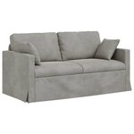 vidaXL Canapé 2 Pièces Gris clair 158 x 78 x 80 cm Velours